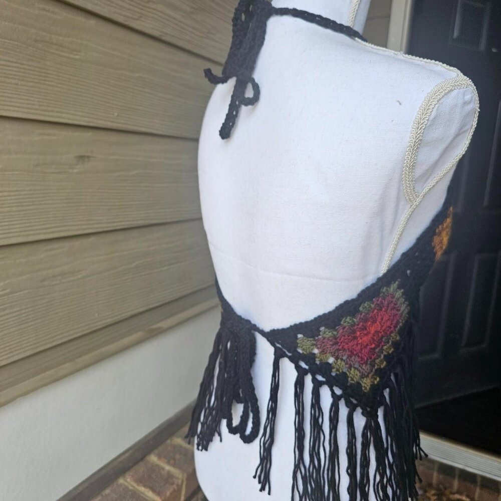 Handmade Crochet Granny‎ Square Festival Top - Picture 4 of 8